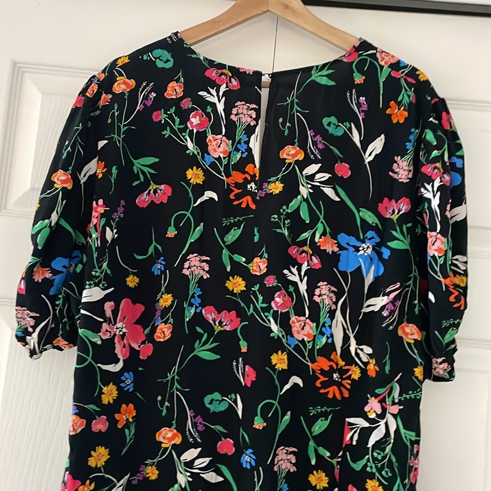 Black Floral Midi Dress - Picture 6 of 6